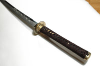 Engraved Blade Katana with Burgundy Saya