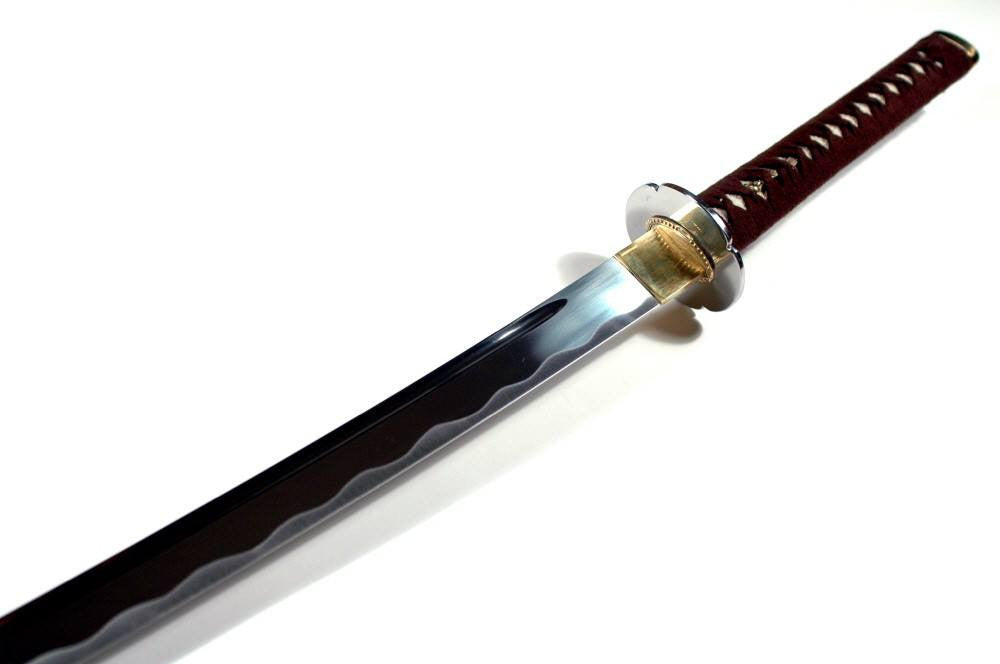  Espada Katana hecha a mano superior de acero templado L6 acero  Choji Hamon Hadori-Polaco Maquinilla de afeitar afilada lista para batalla  : Deportes y Actividades al Aire Libre