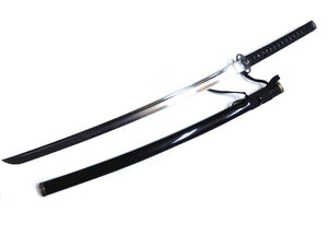 Long Korean jingum sword with antiqued brass fittings - high quality sword from Martialartswords.com